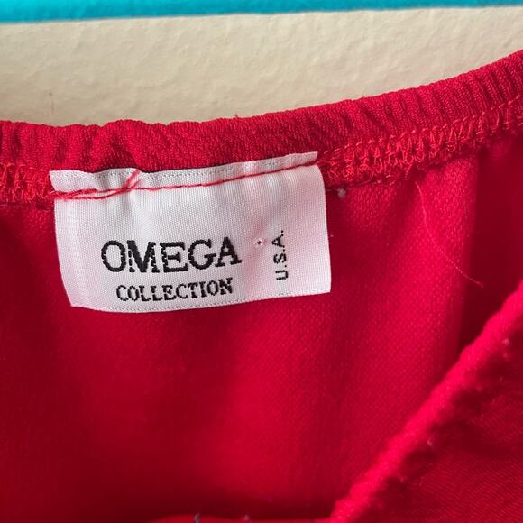 Red Omega Size 2XL Body-con Long Sleeve Dress - Picture 3 of 8
